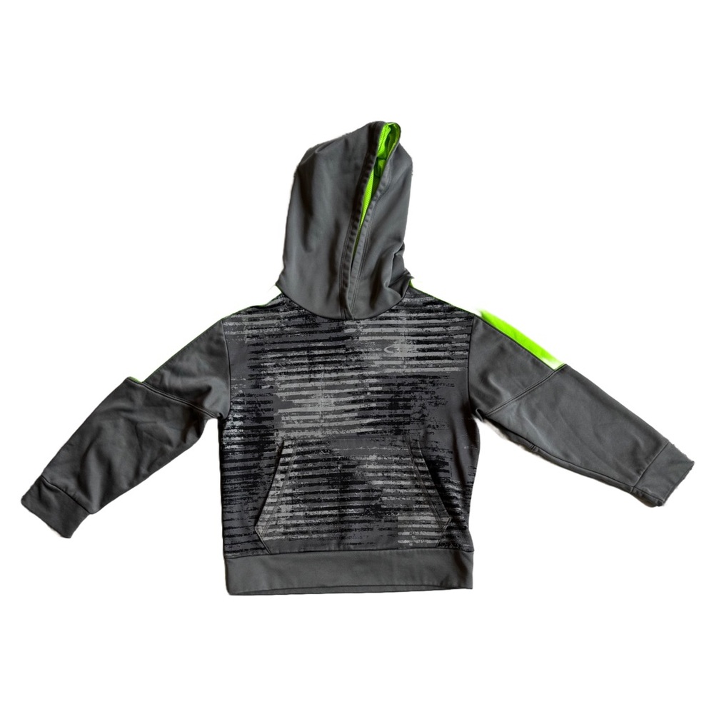 C9 by Champion Gray and Green Sporty Hoodie Sweatshirt with Pocket